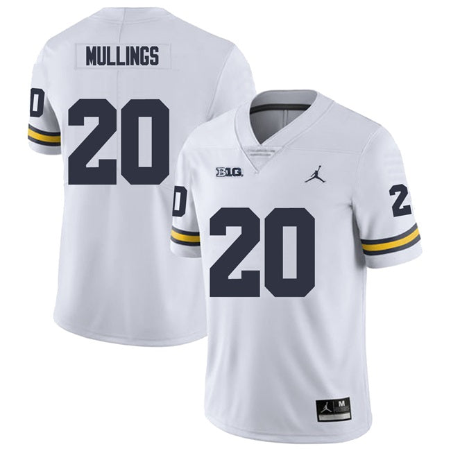 Kalel Mullings Michigan Wolverines white jersey