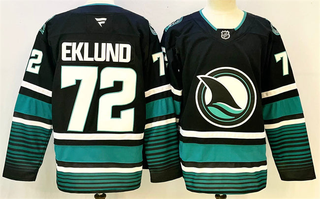 William Eklund San Jose Sharks black Alternate jersey