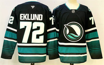 William Eklund San Jose Sharks black Alternate jersey