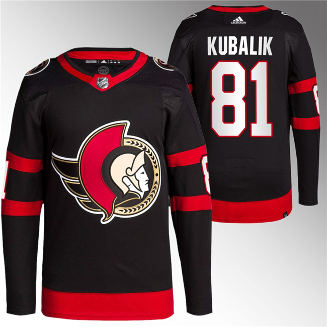 Dominik Kubalik Ottawa Senators black jersey
