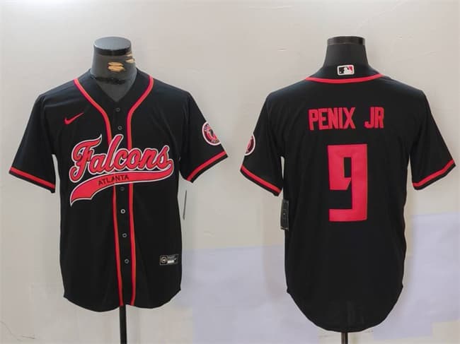 Michael Penix Jr Atlanta Falcons black jersey