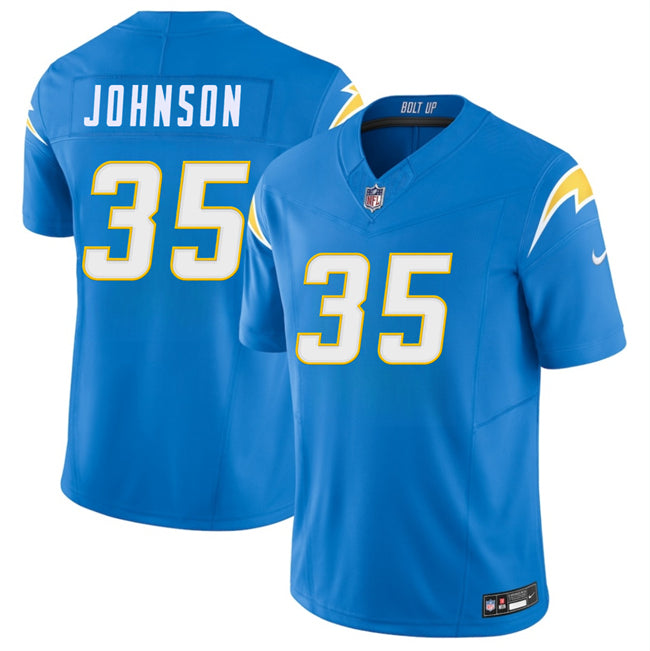 Amar Johnson Los Angeles Chargers blue Vapor jersey
