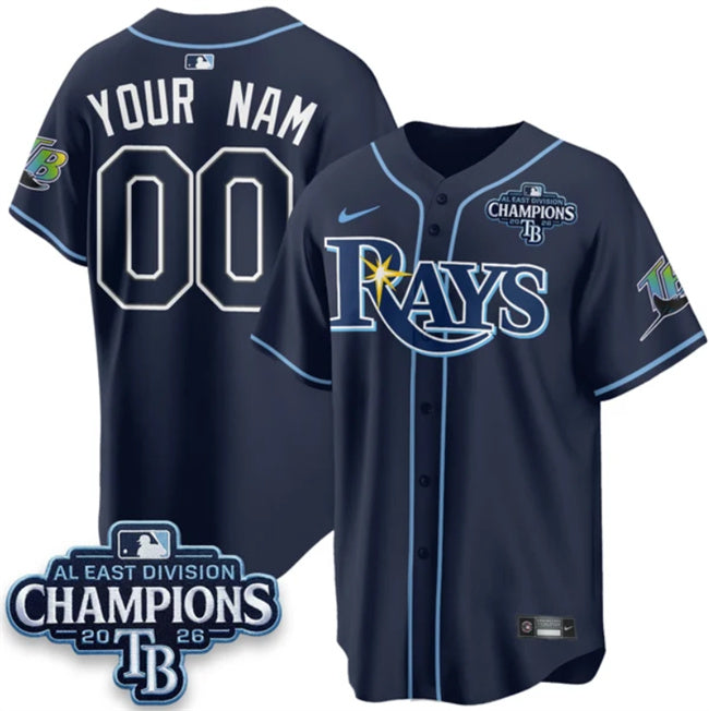 Custom Tampa Bay Rays navy Limited jersey