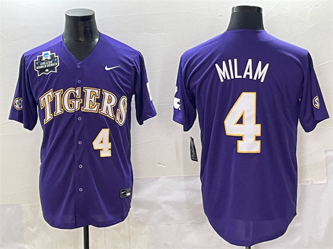 Steven Milam LSU Tigers purple jersey