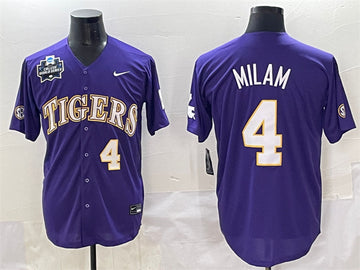 Steven Milam LSU Tigers purple jersey