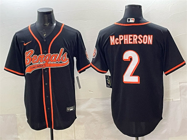 Evan McPherson Cincinnati Bengals black jersey