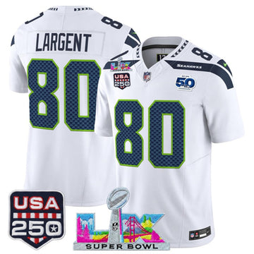 Steve Largent Seattle Seahawks white Vapor jersey