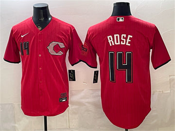 Pete Rose Cincinnati Reds red City Connect jersey