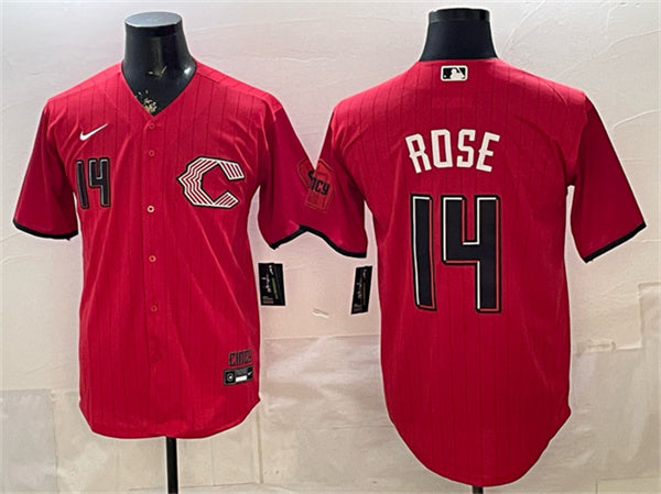 Pete Rose Cincinnati Reds red City Connect jersey