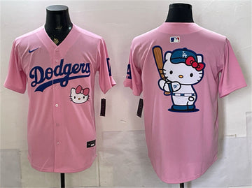 Team Big Logo Los Angeles Dodgers pink Vapor jersey