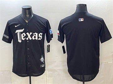 Custom Texas Rangers black Vapor jersey