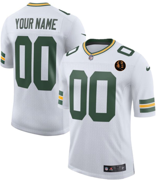 Custom Green Bay Packers white Vapor jersey