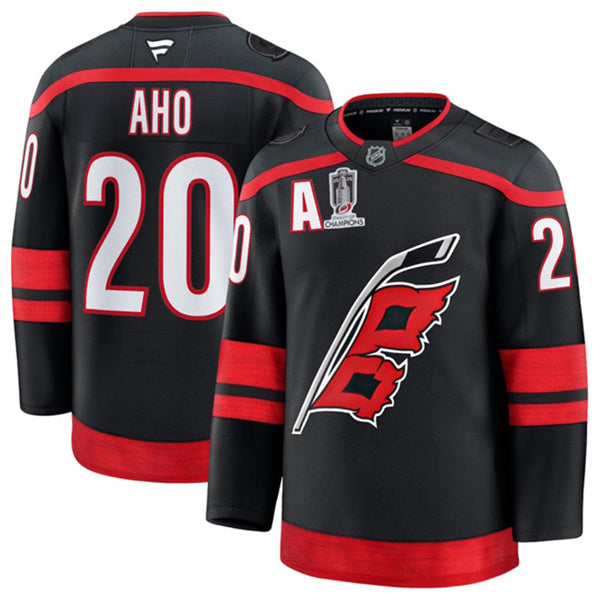 Sebastian Aho Carolina Hurricanes black Home jersey