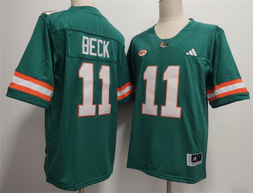 Carson Beck Miami Hurricanes aqua jersey
