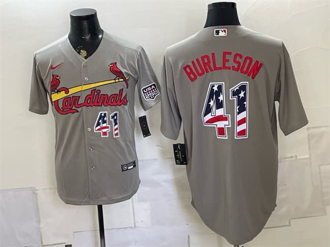 Alec Burleson St. Louis Cardinals gray jersey