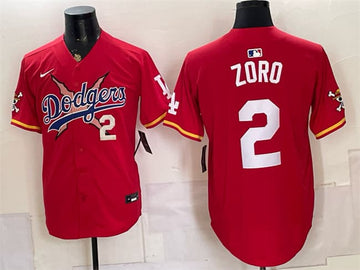 Zoro Los Angeles Dodgers red Vapor jersey