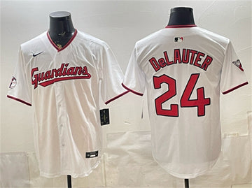 Chase DeLauter Cleveland Guardians white Limited jersey
