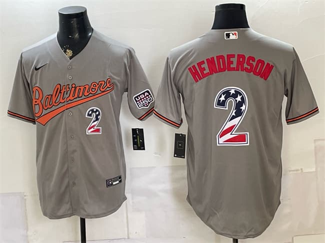 Gunnar Henderson Baltimore Orioles gray Home jersey
