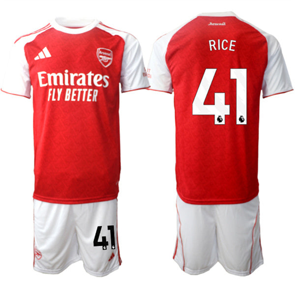 Declan Rice Arsenal red Home jersey