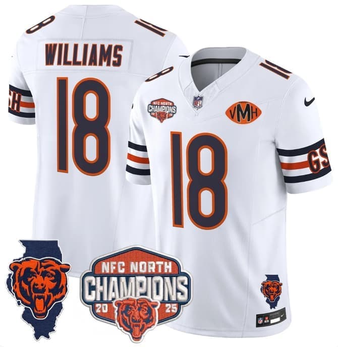 Caleb Williams Chicago Bears white Limited jersey