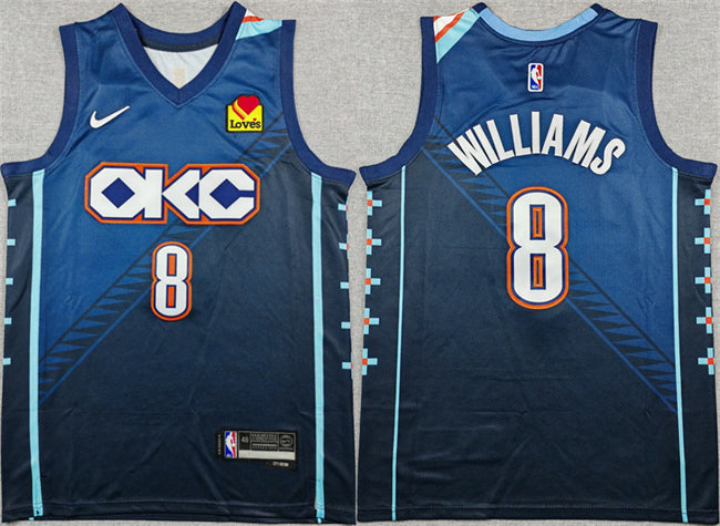 Jalen Williams Oklahoma City Thunder navy jersey