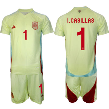 Iker Casillas Spain National Team yellow Away jersey