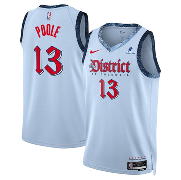 Jordan Poole Washington Wizards blue City Edition jersey