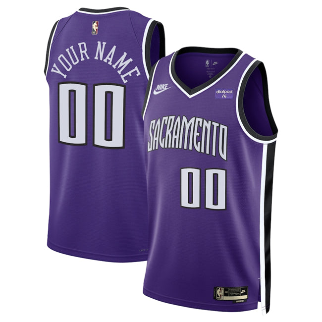 Custom Sacramento Kings purple Classic jersey