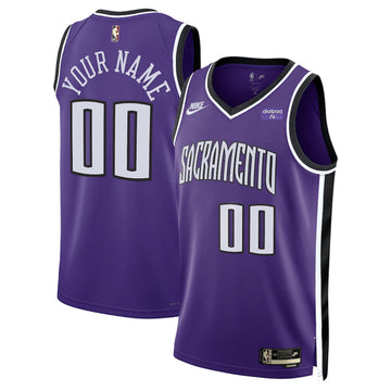 Custom Sacramento Kings purple Classic jersey