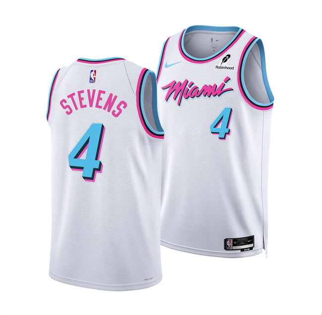 Isaiah Stevens Miami Heat white City Edition jersey