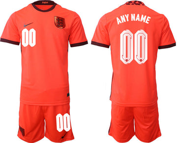 Custom England National Team red Away jersey