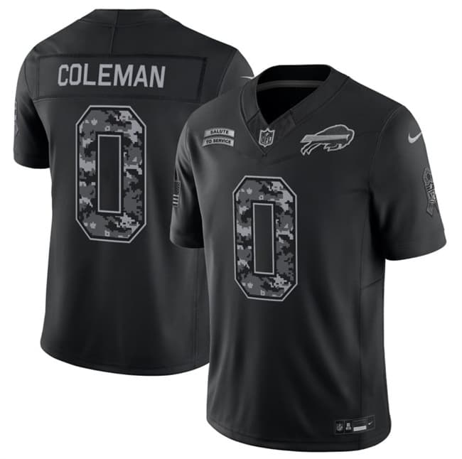 Keon Coleman Buffalo Bills black Salute To Service jersey