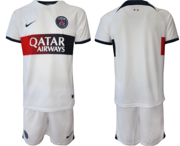 Custom Paris Saint-Germain white Away jersey
