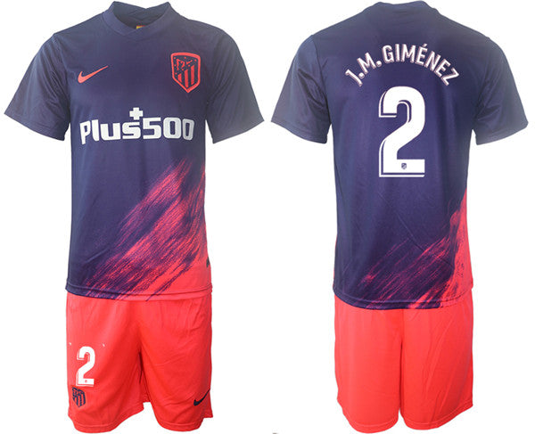 José Giménez Atletico Madrid purple Away jersey