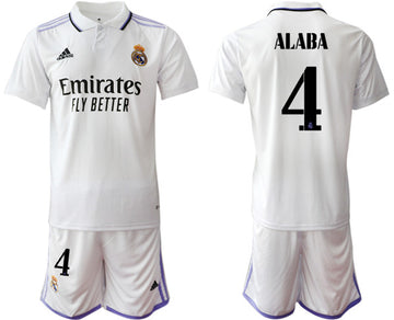 David Alaba Real Madrid white Home jersey