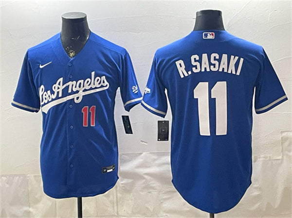 Roki Sasaki Los Angeles Dodgers royal Alternate jersey