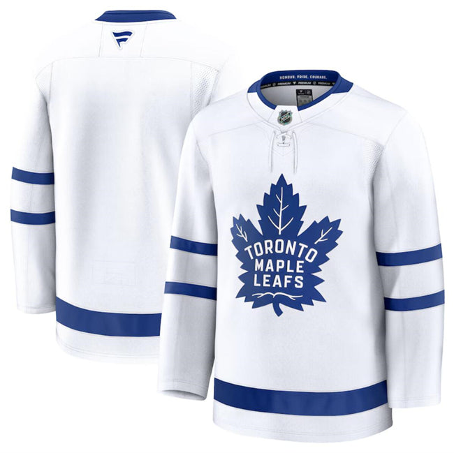 Custom Toronto Maple Leafs white Away jersey
