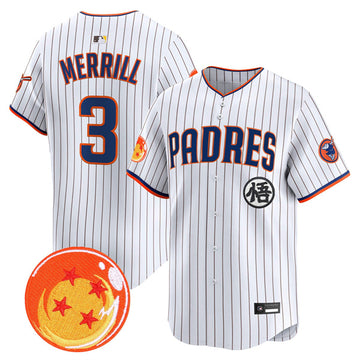 Jackson Merrill San Diego Padres white Vapor jersey