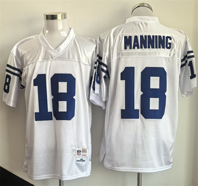 Peyton Manning Indianapolis Colts white Throwback jersey