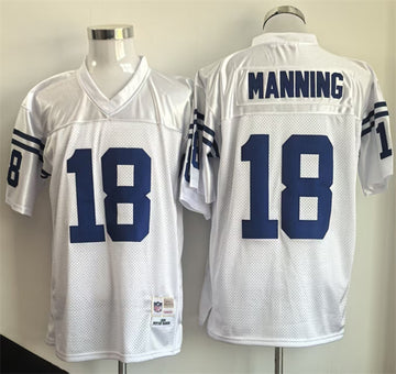 Peyton Manning Indianapolis Colts white Throwback jersey