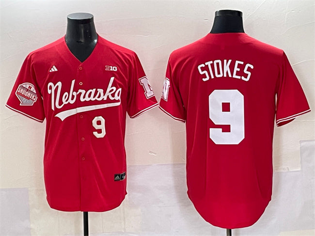 Rhett Stokes Nebraska Huskers red Vapor jersey