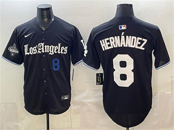 Enrique Hernández Los Angeles Dodgers black Vapor jersey