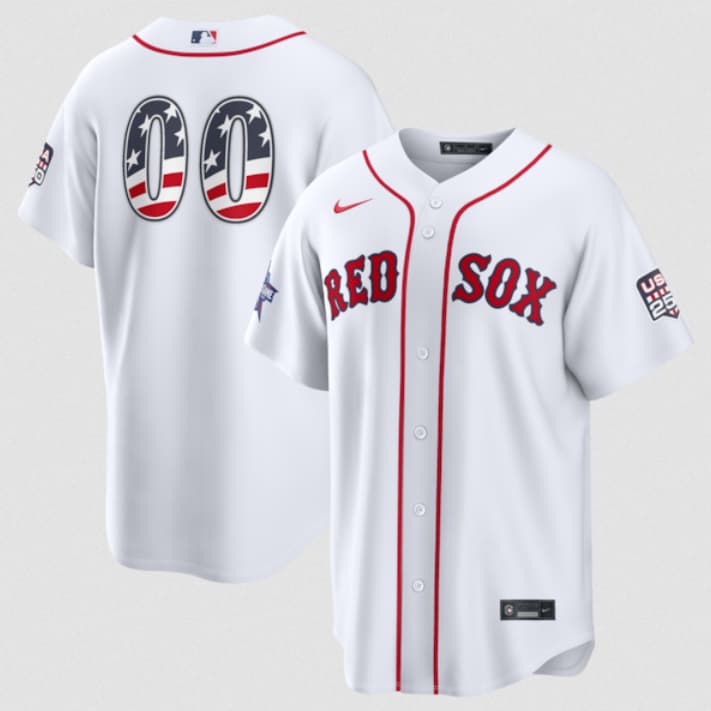Custom Boston Red Sox white All-Star jersey