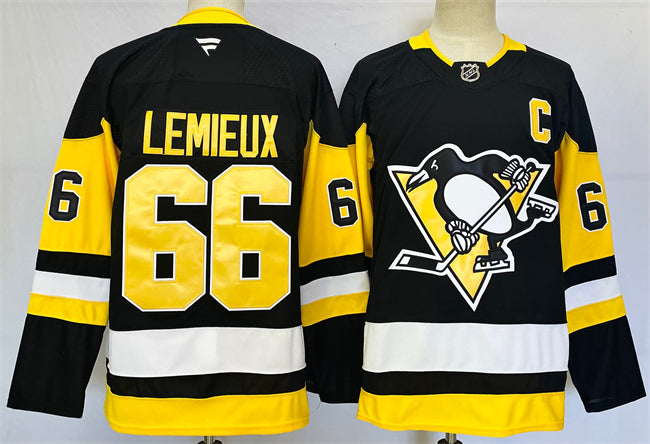 Mario Lemieux Pittsburgh Penguins black Home jersey