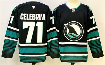 Macklin Celebrini San Jose Sharks black Alternate jersey