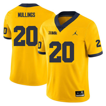 Kalel Mullings Michigan Wolverines yellow jersey