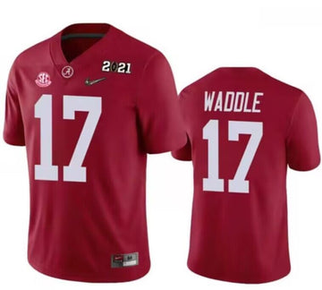 Jaylen Waddle Alabama Crimson Tide red jersey