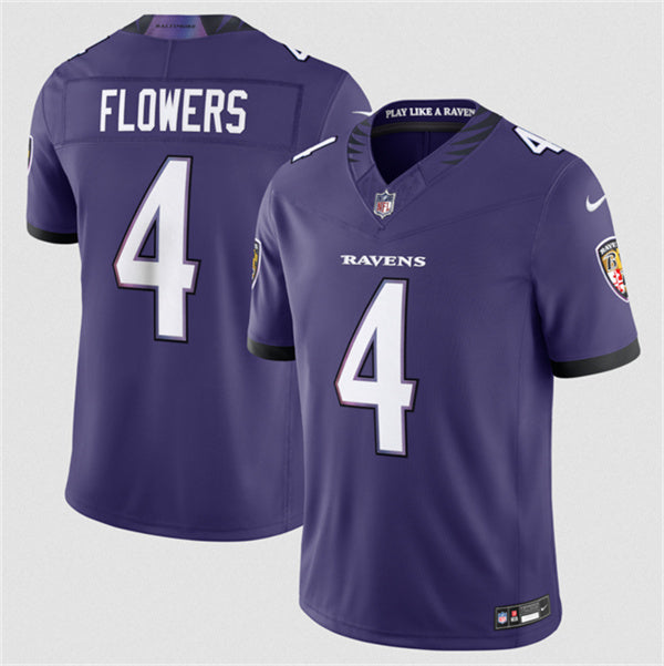 Zay Flowers Baltimore Ravens purple Vapor jersey