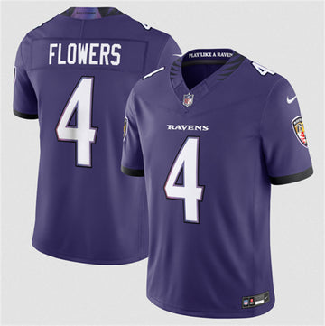 Zay Flowers Baltimore Ravens purple Vapor jersey