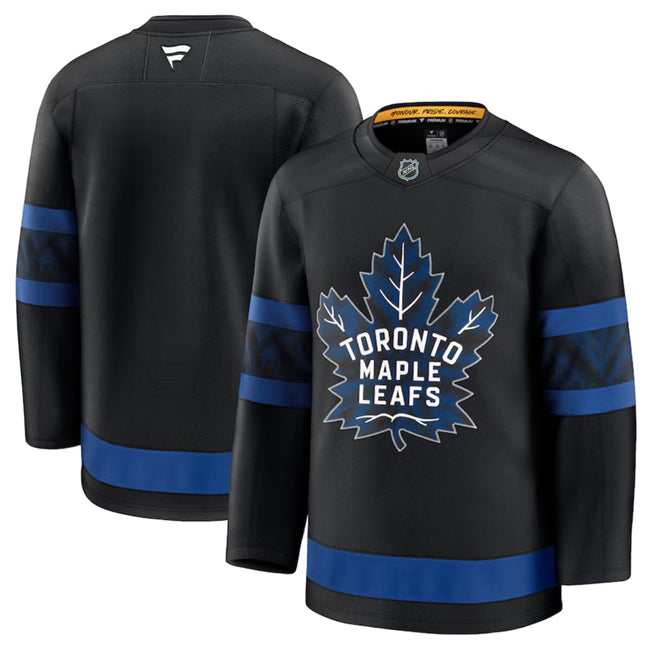 Custom Toronto Maple Leafs black Alternate jersey